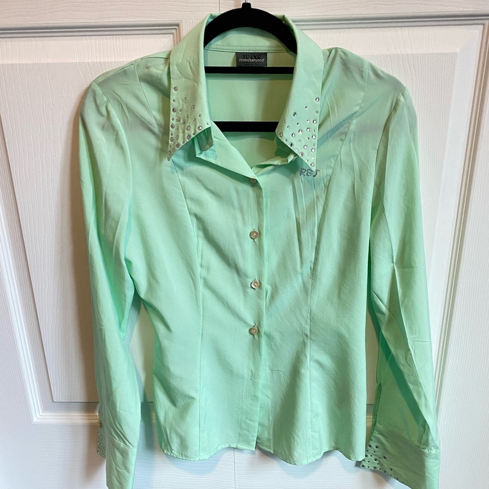 ROCCOBAROCCO Jeans Rhinestone Office Blouse